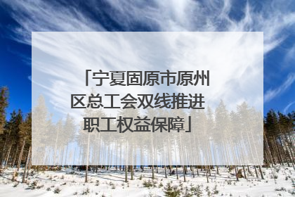 宁夏固原市原州区总工会双线推进职工权益保障