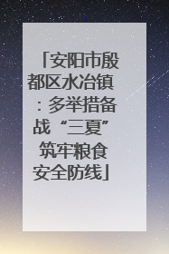 安阳市殷都区水冶镇：多举措备战“三夏” 筑牢粮食安全防线