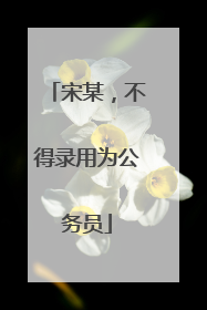 宋某，不得录用为公务员