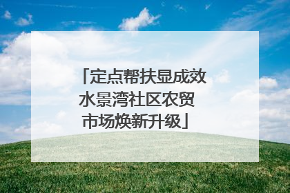 定点帮扶显成效 水景湾社区农贸市场焕新升级