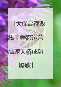 大保高速改线工程跨运营高速天桥成功爆破