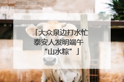 大众泉边打水忙 泰安人发明端午“山水粽”