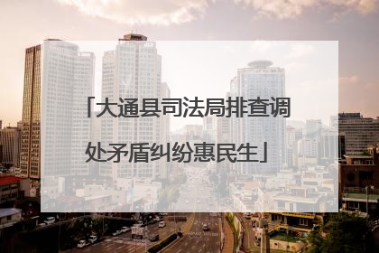 大通县司法局排查调处矛盾纠纷惠民生