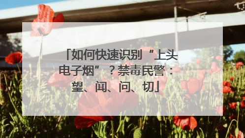 如何快速识别“上头电子烟”？禁毒民警：望、闻、问、切