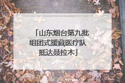 山东烟台第九批组团式援藏医疗队抵达聂拉木