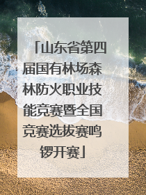 山东省第四届国有林场森林防火职业技能竞赛暨全国竞赛选拔赛鸣锣开赛