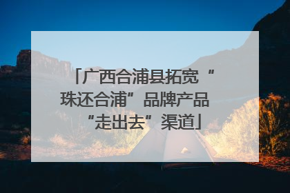 广西合浦县拓宽“珠还合浦”品牌产品“走出去”渠道