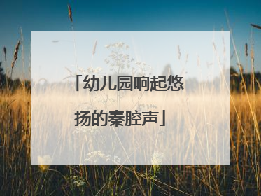 幼儿园响起悠扬的秦腔声
