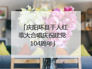 庆阳环县千人红歌大合唱庆祝建党104周年