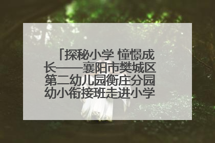 探秘小学 憧憬成长——襄阳市樊城区第二幼儿园衡庄分园幼小衔接班走进小学开展参观体验活动