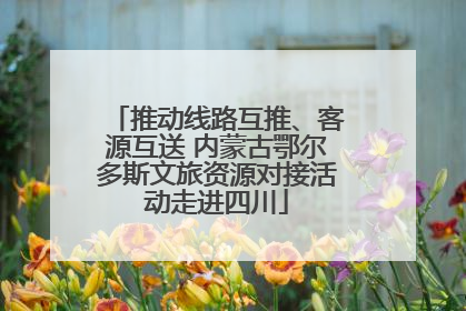 推动线路互推、客源互送 内蒙古鄂尔多斯文旅资源对接活动走进四川
