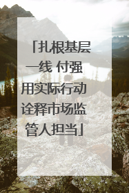 扎根基层一线 付强用实际行动诠释市场监管人担当