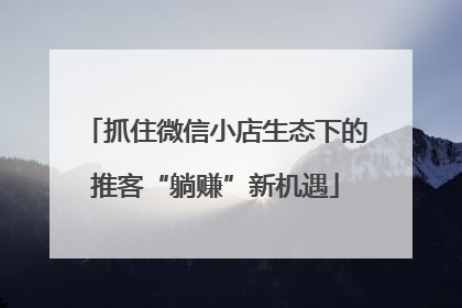 抓住微信小店生态下的推客“躺赚”新机遇