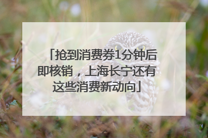 抢到消费券1分钟后即核销，上海长宁还有这些消费新动向