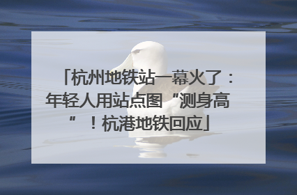 杭州地铁站一幕火了：年轻人用站点图“测身高”！杭港地铁回应