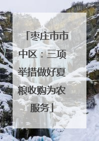 枣庄市市中区：三项举措做好夏粮收购为农服务