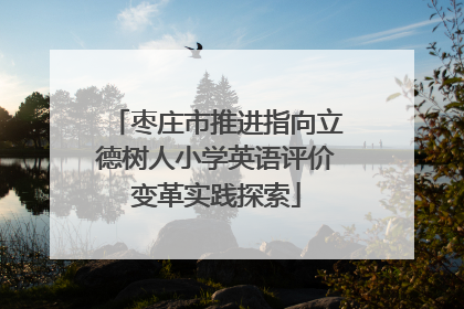 枣庄市推进指向立德树人小学英语评价变革实践探索
