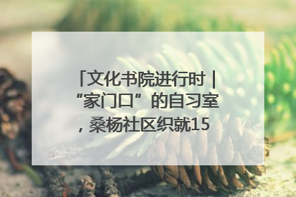 文化书院进行时｜“家门口”的自习室，桑杨社区织就15分钟学习生活圈