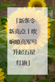 新条令·新亮点丨吹响嘹亮军号 升起五星红旗
