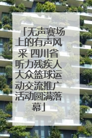 无声赛场上的有声风采 四川省听力残疾人大众篮球运动交流推广活动圆满落幕