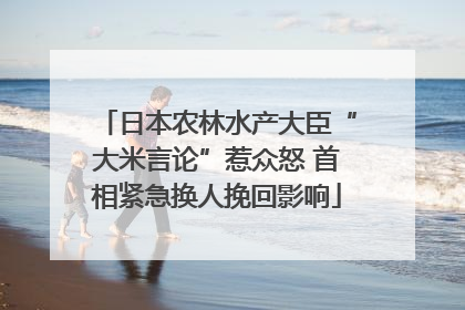 日本农林水产大臣“大米言论”惹众怒 首相紧急换人挽回影响