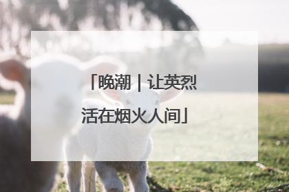 晚潮｜让英烈活在烟火人间