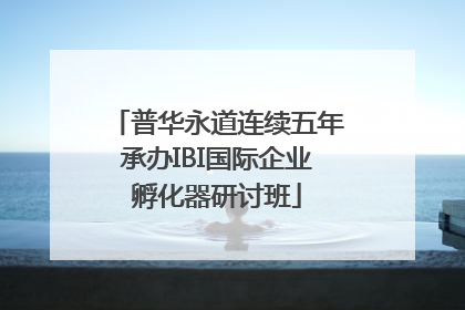 普华永道连续五年承办IBI国际企业孵化器研讨班