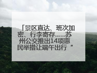 景区直达、班次加密、行李寄存……苏州公交推出14项惠民举措让端午出行“路路顺”