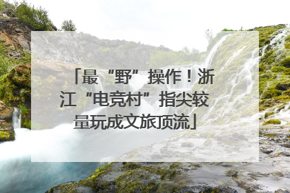 最“野”操作！浙江“电竞村”指尖较量玩成文旅顶流
