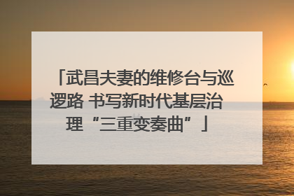 武昌夫妻的维修台与巡逻路 书写新时代基层治理“三重变奏曲”