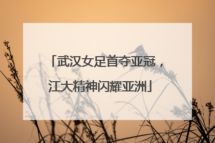 武汉女足首夺亚冠，江大精神闪耀亚洲