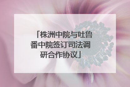 株洲中院与吐鲁番中院签订司法调研合作协议