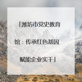 潍坊市党史教育馆：传承红色基因 赋能企业实干