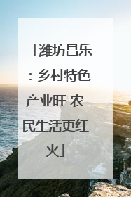 潍坊昌乐：乡村特色产业旺 农民生活更红火