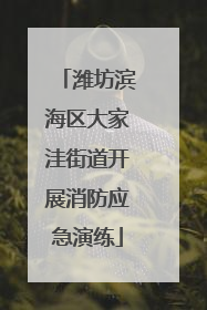 潍坊滨海区大家洼街道开展消防应急演练