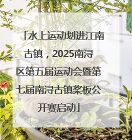 水上运动划进江南古镇，2025南浔区第五届运动会暨第七届南浔古镇桨板公开赛启动