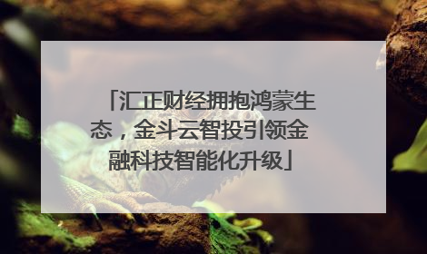 汇正财经拥抱鸿蒙生态，金斗云智投引领金融科技智能化升级
