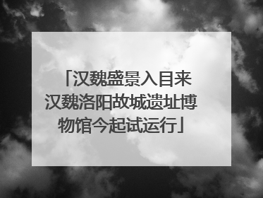 汉魏盛景入目来 汉魏洛阳故城遗址博物馆今起试运行