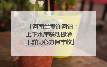 河南兰考许河镇：上下水库联动提灌 干群同心力保丰收