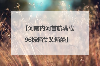 河南内河首航满载96标箱集装箱船