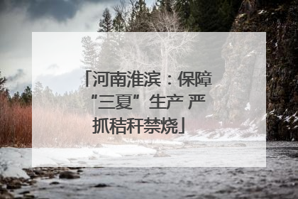 河南淮滨：保障“三夏”生产 严抓秸秆禁烧