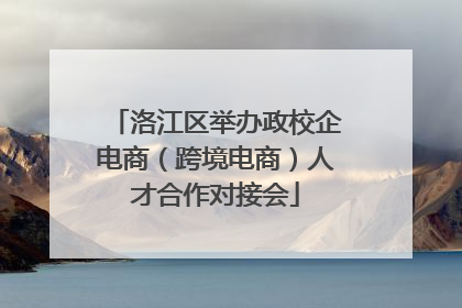 洛江区举办政校企电商（跨境电商）人才合作对接会