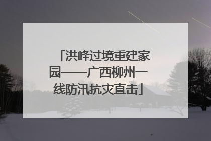 洪峰过境重建家园——广西柳州一线防汛抗灾直击