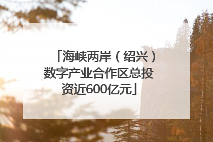 海峡两岸（绍兴）数字产业合作区总投资近600亿元