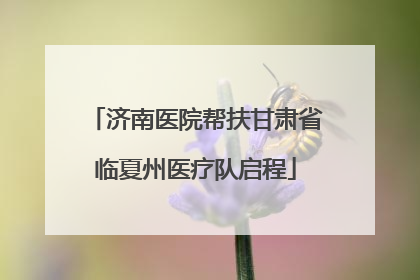 济南医院帮扶甘肃省临夏州医疗队启程