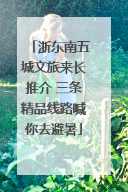 浙东南五城文旅来长推介 三条精品线路喊你去避暑