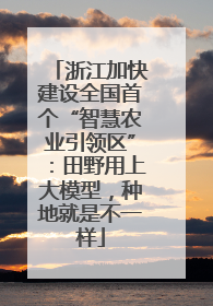 浙江加快建设全国首个“智慧农业引领区”：田野用上大模型，种地就是不一样