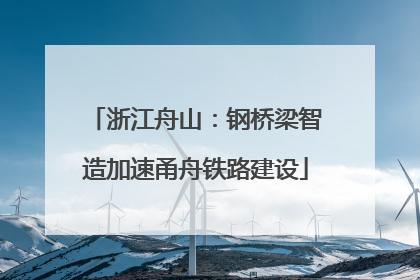 浙江舟山：钢桥梁智造加速甬舟铁路建设