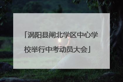 涡阳县闸北学区中心学校举行中考动员大会