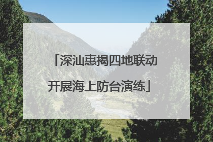 深汕惠揭四地联动开展海上防台演练